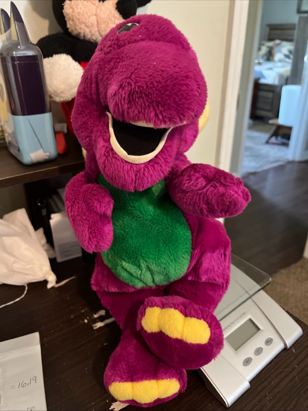 Purple & Green Plush Dinosaur Toy